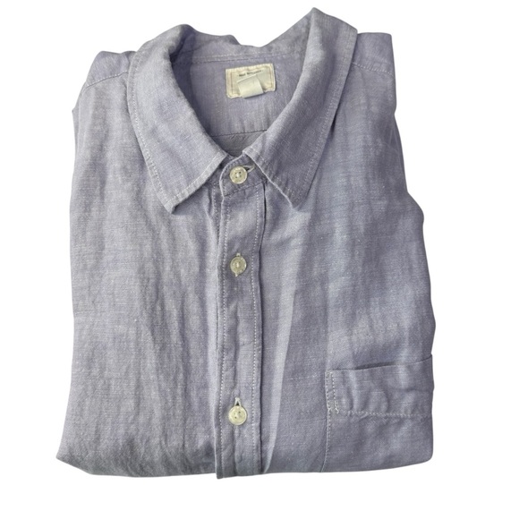 GAP Linen Blend Shirt in Light Gray Purple XXL - Picture 1 of 4